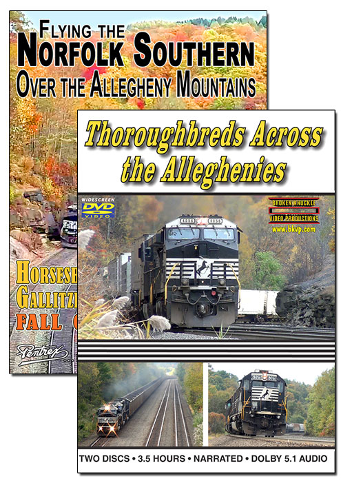 Flying the Norfolk Southern AND Thoroughbreds Across the Alleghenies SET DVD